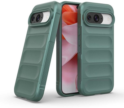 Casotec Back Cover for Google Pixel 9 5G, Google Pixel 9 Pro 5G(Green, Silicon, Pack of: 1)