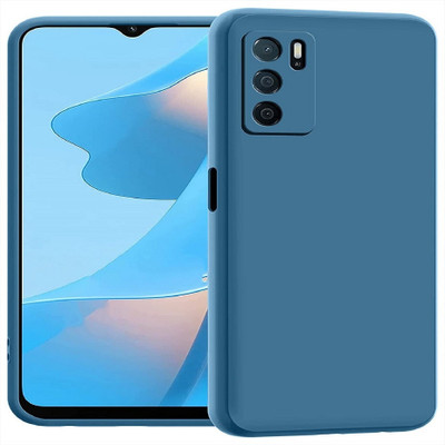 ZAMN Back Cover for OPPO A16(Blue, Silicon, Pack of: 1)