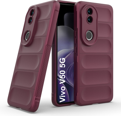 GLOBAL NOMAD Back Cover for Vivo V50 5G(Maroon, 3D Case, Silicon, Pack of: 1)