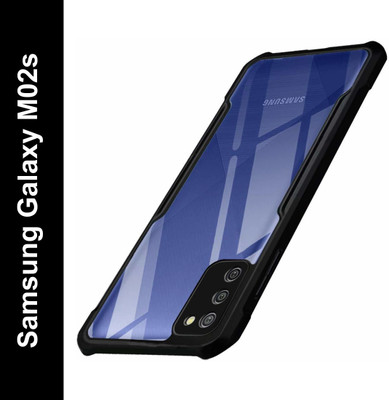 Micvir Back Cover for Samsung Galaxy M02s|F02s(Transparent, Black, Shock Proof, Pack of: 1)