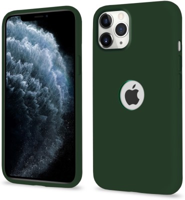 Pikkme Back Cover for iPhone 11 Pro Max(Green, Grip Case, Silicon, Pack of: 1)