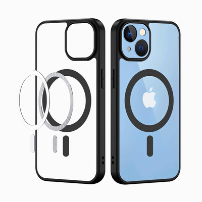 MagsafElite Back Cover for Apple iPhone 14(Black, Magsafe, Pack of: 1)