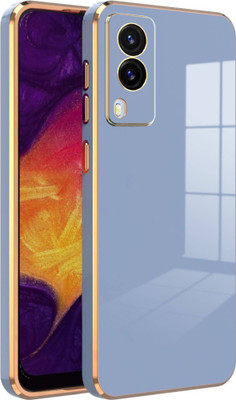 RESOURIS Back Cover for ViVO V21e, vivo V21e, ViVO V21e 5G, vivo V21e 5G(Blue, Gold, Camera Bump Protector, Silicon, Pack of: 1)