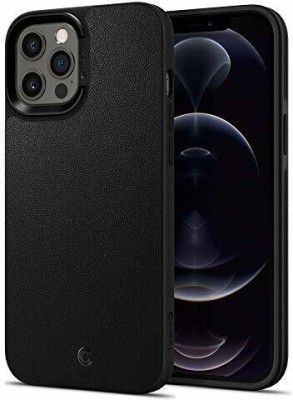 CYRILL by Spigen Leather Brick Back Cover for Apple iPhone 12 Pro Max(Black, Shock Proof, Pack of: 1)