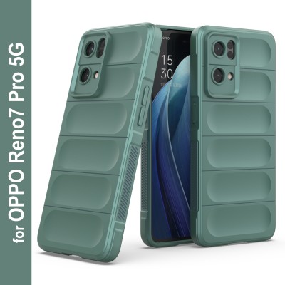 GLOBAL NOMAD Back Cover for OPPO Reno7 Pro 5G(Green, Grip Case, Silicon, Pack of: 1)