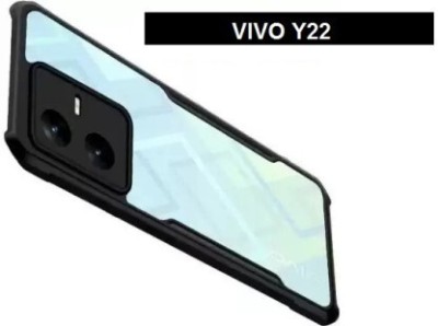 NIKICOVER Back Cover for Vivo Y22(Black, Shock Proof, Pack of: 1)