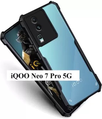 KGL KING Back Cover for iQOO Neo 7 Pro 5G(Black, Transparent, Shock Proof, Pack of: 1)