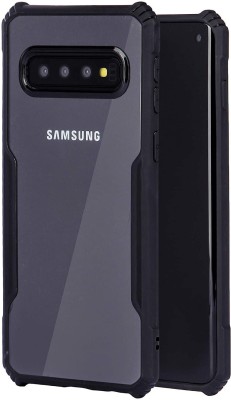 Chilverp Back Cover for Samsung Galaxy S10 plus, Camera Protection Soft Back Cover, Back Cover(Black, Transparent, Shock Proof, Pack of: 1)