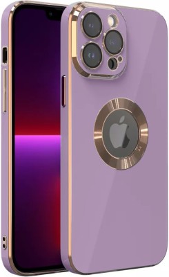 HSRPRO Back Cover for 6D LOGO VIEW IPHONE 12 PRO MAX(Purple, Shock Proof, Pack of: 1)