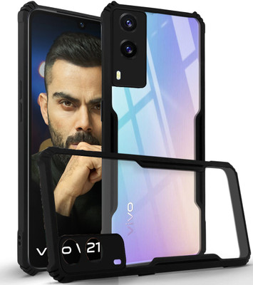 BOZTI Back Cover for vivo V21e(Transparent, Black, Camera Bump Protector, Pack of: 1)