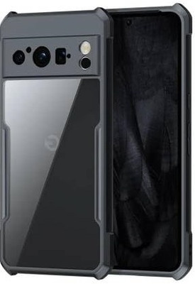 S-Gripline Back Cover for Google Pixel 8 Pro, Premium Transparent Soft Silicon TPU Shockproof(Black)