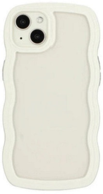 EXOTIC FLOURISH Back Cover for Apple Iphone 13, Cute Wave Frame Fit Shockproof Phone Bumper For Iphone 13(White, Dual Protection, Silicon, Pack of: 1)