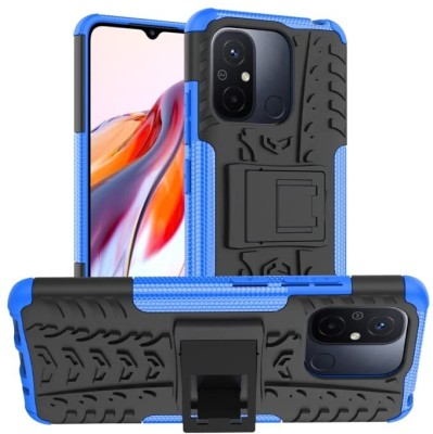 Empire Accessories Back Cover for Poco C55 Dazzle tyre case with kick stand case(Blue, Shock Proof, Pack of: 1)