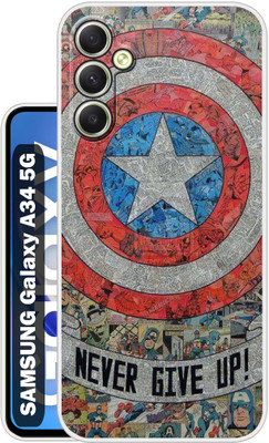 Case Club Back Cover for SAMSUNG Galaxy A34 5G(Red, Grip Case, Silicon, Pack of: 1)