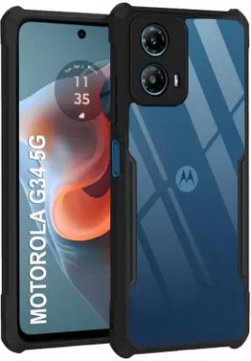 balhub Back Cover for Motorola Moto G34 5G, _ba(Black, Shock Proof, Pack of: 1)