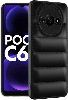 BOZTI Back Cover for POCO C61(Black, Puffer, Silicon, Pack of: 1)