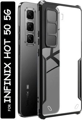 KWINE CASE Back Cover for Infinix Hot 50 5G(Black, Shock Proof, Pack of: 1)