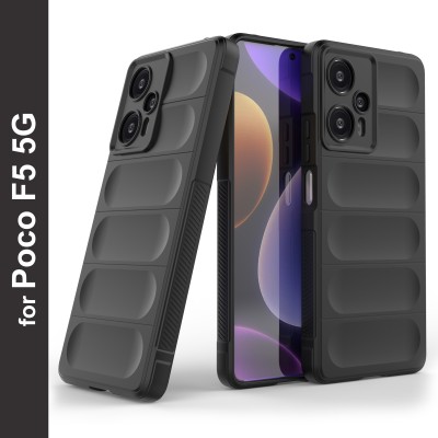 GLOBAL NOMAD Back Cover for Poco F5 5G(Black, Grip Case, Silicon, Pack of: 1)