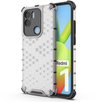 Empire Accessories Back Cover for Redmi A2 plus Edge to Edge Boom Transparent Honeycomb case(Transparent, Shock Proof, Pack of: 1)