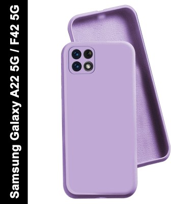 Artistque Back Cover for Samsung Galaxy A22 5G, Samsung Galaxy F42 5G(Purple, Flexible, Silicon, Pack of: 1)