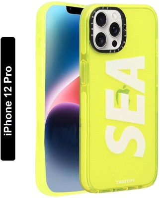 Yoox Back Cover for Apple iPhone 12 Pro(Yellow, Dual Protection, Silicon, Pack of: 1)