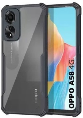 INSTYLE Back Cover for Oppo A58 4G(Black, Grip Case, Pack of: 1)