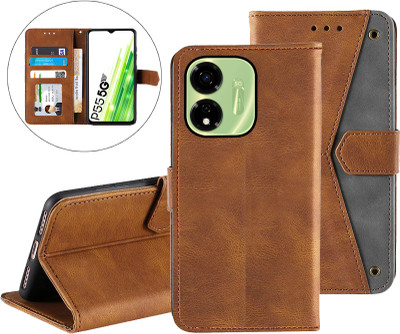 Autofocus Back Cover for Itel P55 5G(Brown, Magnetic Case, Pack of: 1)