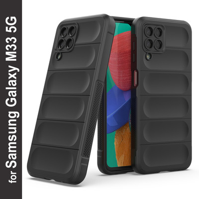 GLOBAL NOMAD Back Cover for Samsung Galaxy M33 5G(Black, Grip Case, Silicon, Pack of: 1)