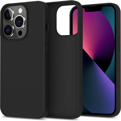 PRYD Back Cover for apple iphone 13 pro max(Black, Silicon)