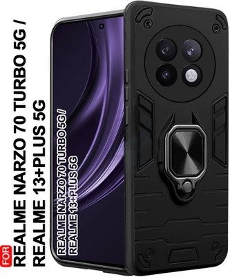 AESTMO Back Cover for Realme Narzo 70 Turbo 5G / Realme 13 Plus 5G(Black, Rugged Armor, Pack of: 1)