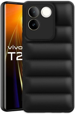 Micvir Back Cover for Vivo T2 Pro 5G(Black, Puffer, Pack of: 1)