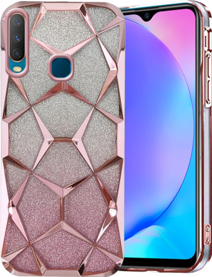 TRIESTER ENTERPRISES Back Cover for Diamond Glitter VIVO Y17(Pink, 3D Case, Silicon, Pack of: 1)