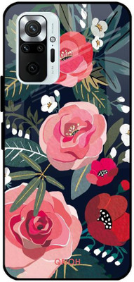 QRIOH Glass Back Cover for Mi Redmi Note 10 Pro Max(Multicolor, Grip Case, Silicon, Pack of: 1)