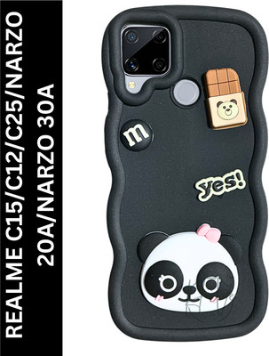 Hive Back Cover for Realme C15, Realme C25, Realme C12, Narzo 20A, Narzo 30A(Black, Grip Case, Silicon, Pack of: 1)