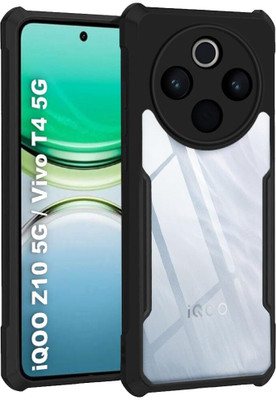 COVERHEAD Back Cover for Back Cover for Vivo T4 5G- Transparent Eagle Back Cover (Black, Pack of: 1)(Black, Camera Bump Protector, Pack of: 1)