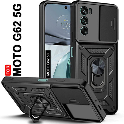 AESTMO Back Cover for Motorola Moto G62 5G(Black, Slider, Pack of: 1)