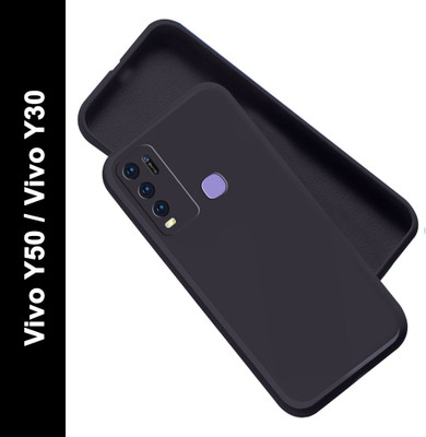Artistque Back Cover for Vivo Y50 / Vivo Y30(Black, Matte Finish, Silicon, Pack of: 1)