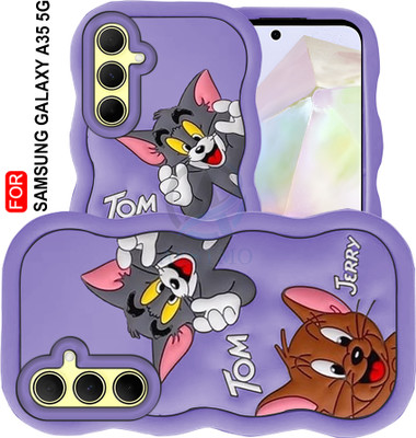 AESTMO Back Cover for Samsung Galaxy A35 5G(Purple, 3D Case, Silicon)