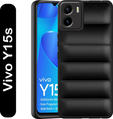 CASEHYP Back Cover for Vivo Y15s(Black, Puffer, Silicon, Pack of: 1)