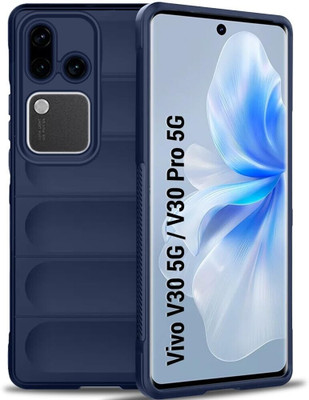 Cover Alive Back Cover for Vivo V30 Pro 5G(Blue, Camera Bump Protector, Pack of: 1)