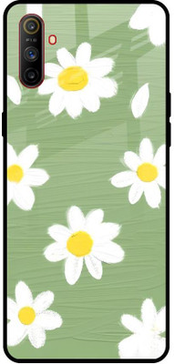 QRIOH Glass Back Cover for Realme C3(Multicolor, Grip Case, Pack of: 1)