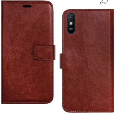 kumar enterprises Back Cover for Redmi 9a(Brown, Cases with Holder, Pack of: 1)