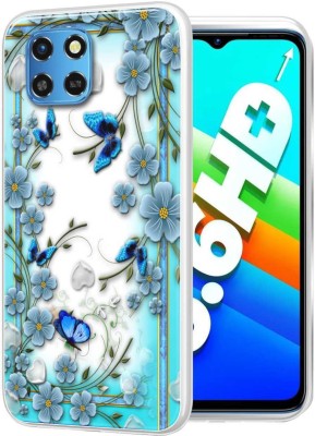 eBoggy Back Cover for Infinix Smart 6 HD(Blue, White, Silicon, Pack of: 1)