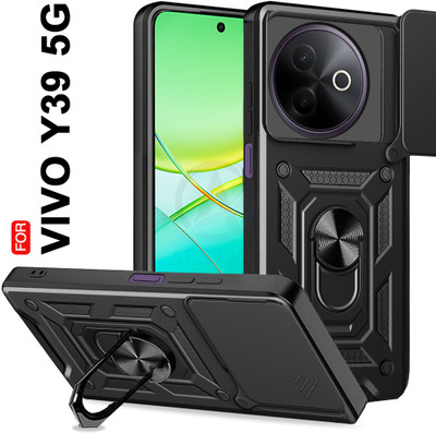 AESTMO Back Cover for Vivo Y39 5G(Black, Slider, Pack of: 1)