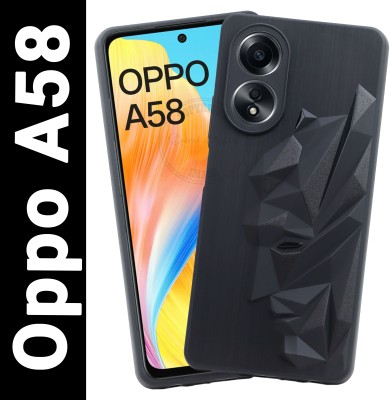 VAKIBO Back Cover for Oppo A58(Black, 3D Case, Pack of: 1)