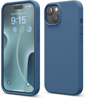 Infigo Back Cover for Apple iPhone 15 (Anti-Slip | Matte Finish | Silicon | Slim Fit | 360-Degree Protection)(Blue, Microfiber Lining, Silicon, Pack of: 1)