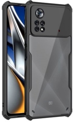 AKSP Back Cover for Poco X4 Pro 5G,Poco X4 Pro,Poco X4Pro 5G Ultra-Thin Hybrid Hard Protect(Black, Transparent, Dual Protection, Pack of: 1)