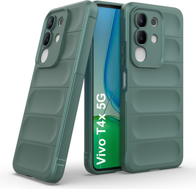 GLOBAL NOMAD Back Cover for Vivo T4x 5G(Green, 3D Case, Silicon, Pack of: 1)