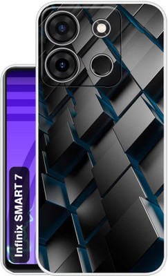 Case Club Back Cover for Infinix SMART 7(Black, Grip Case, Silicon, Pack of: 1)