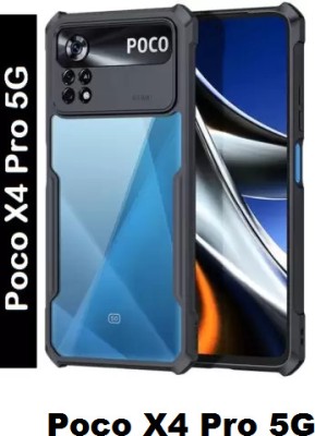 Phone Case Cover Back Cover for Poco X4 Pro 5G, Poco X4 Pro 5G, IPK(Transparent, Black, Shock Proof, Pack of: 1)